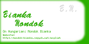 bianka mondok business card